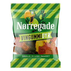 Nørregade Miniposer - 100 stk. Vingummidyr